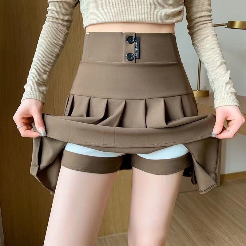 上品プリーツデザイン制服スカート