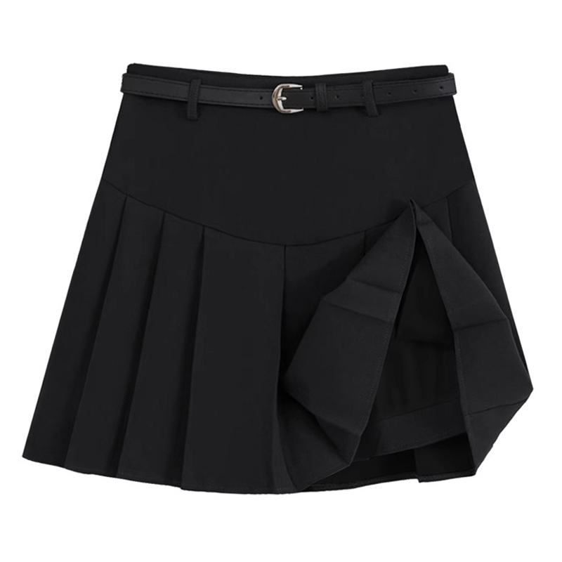 アシンメトリープリーツ制服スカート