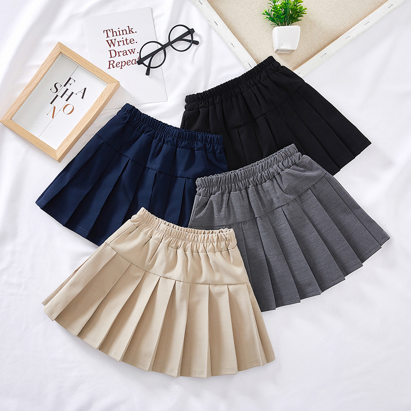 制服スカート シンプル定番プリーツスカート