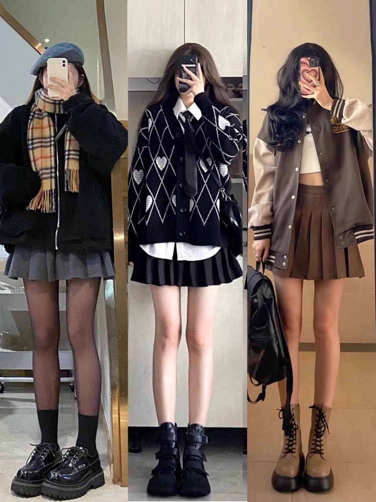 制服スカート ハイウエストプリーツミニスカート