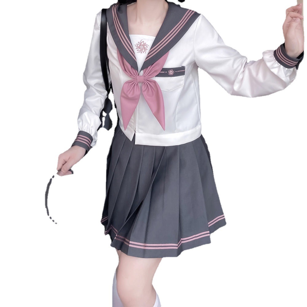 制服スカート 制服スカート リボン付きプリーツセーラー制服