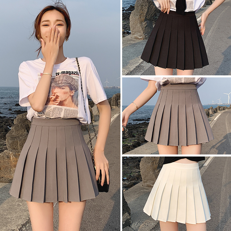 ハイウエストプリーツ制服スカート
