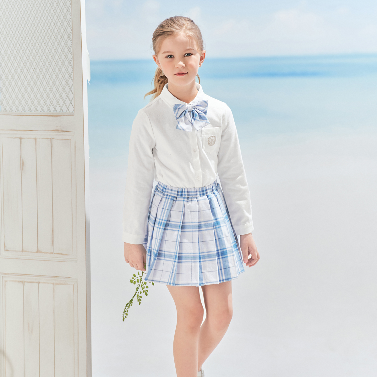 制服スカート 清楚なチェック柄プリーツスカート