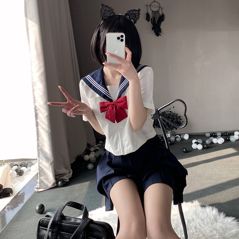 制服スカート 制服スカート プリーツ調整セーラー制服セット