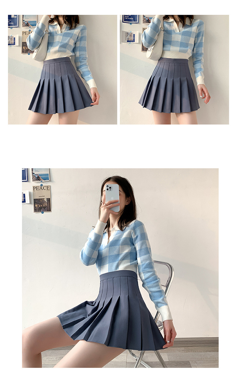 シンプルプリーツ制服スカート