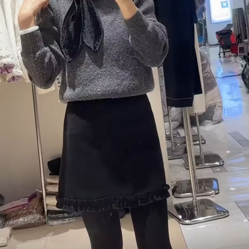 フリル付きベーシック制服スカート