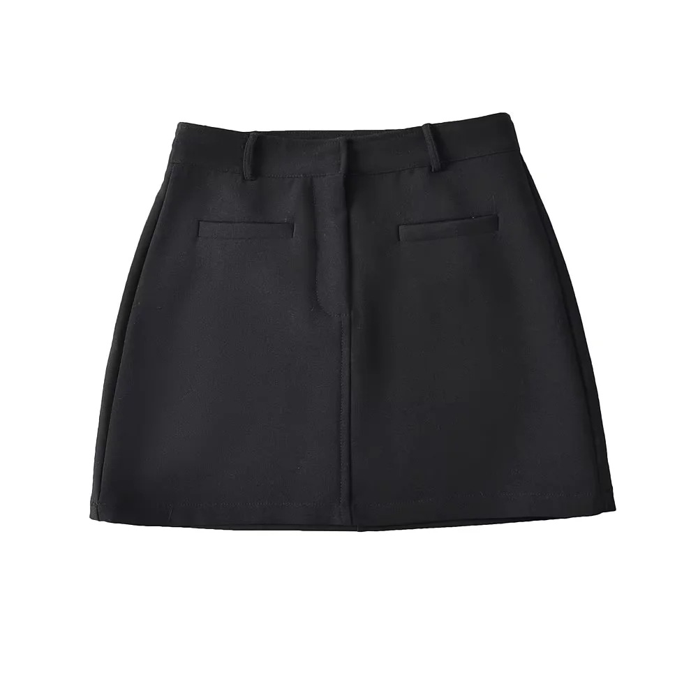 上品シンプル ミニ制服スカート