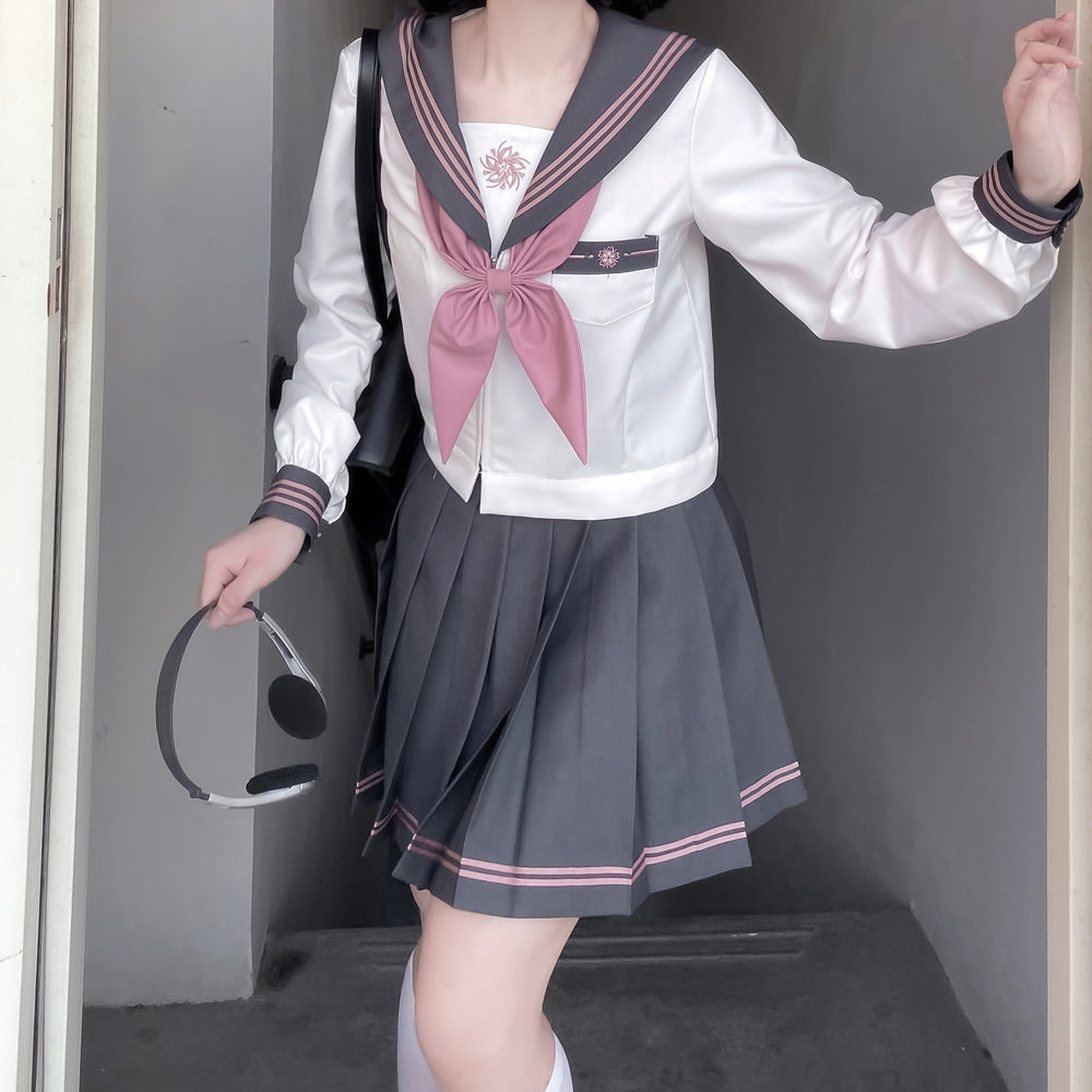 制服スカート 制服スカート リボン付きプリーツセーラー制服