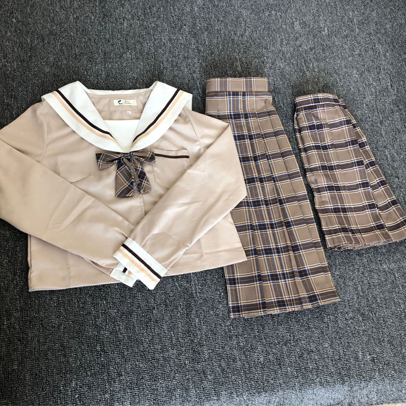 制服スカート 制服スカート クラシック格子柄セーラー制服セット