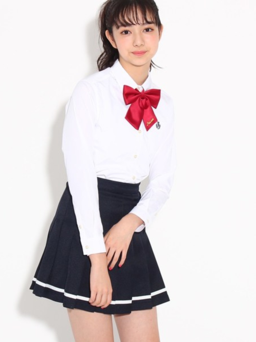 制服スカート 制服スカート 裾ライン入りプリーツスカート