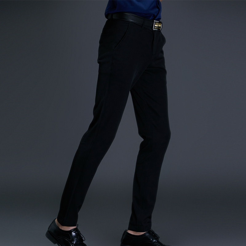 黒ファッション 美脚スリムストレートスラックスパンツ