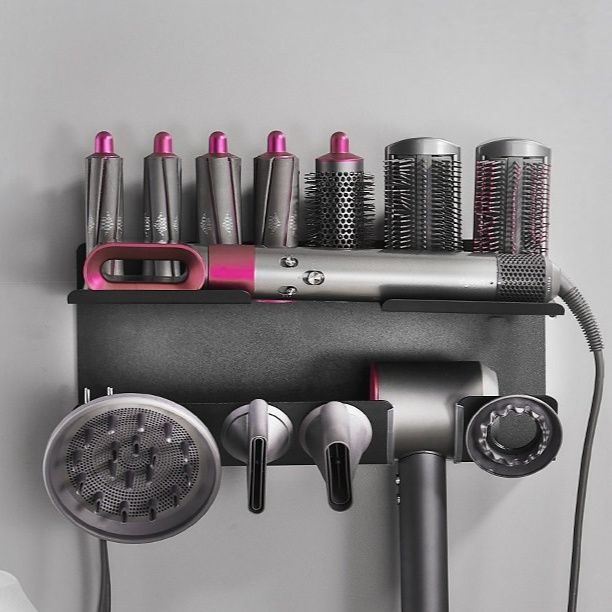 ウォールラック 洗面所用壁掛けヘアケア器具収納ラック