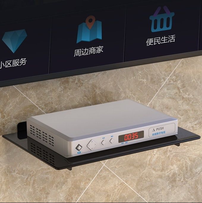ウォールラック アイアン製テレビ周辺機器用壁掛け棚