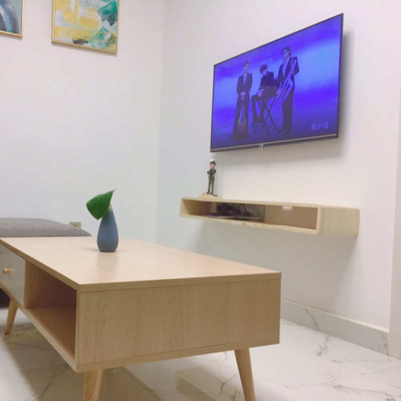 ウォールラック 壁掛け木製ウォールラック テレビ台収納棚