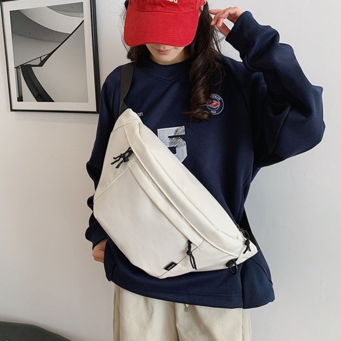 ウエストポーチ 大容量フラップ式斜めがけウエストポーチ