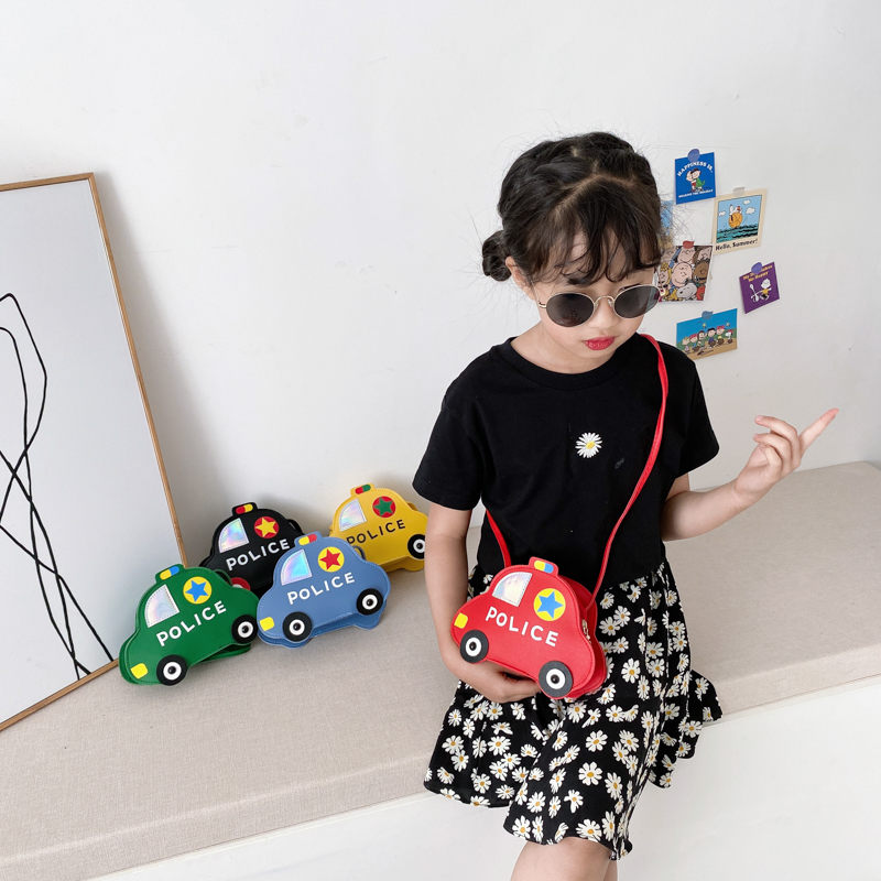 ウエストポーチ 子供用可愛い警察車両型ウエストポーチ