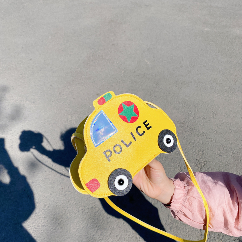 ウエストポーチ 子供用可愛い警察車両型ウエストポーチ