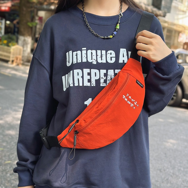 ウエストポーチ 防水ウエストポーチ 漢字刺繍デザイン軽量型