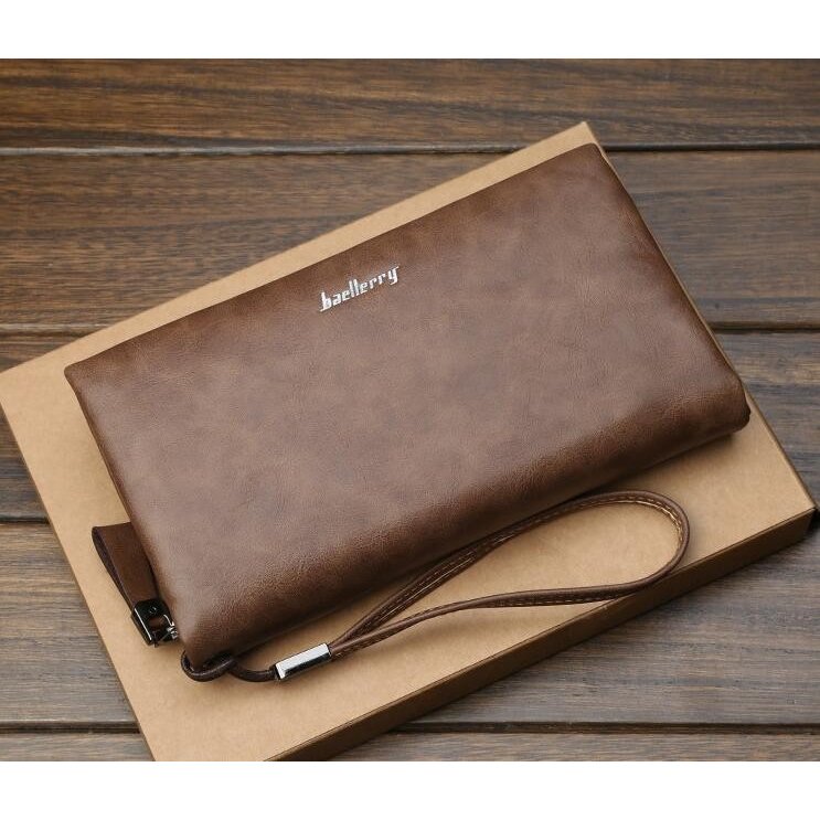 本革メンズ長財布 コンパクト多機能カード収納 贈り物