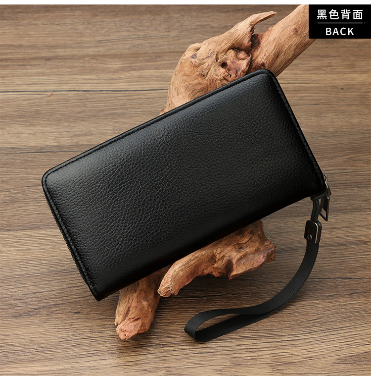 メンズ長財布 紋様彫り込み携帯長財布
