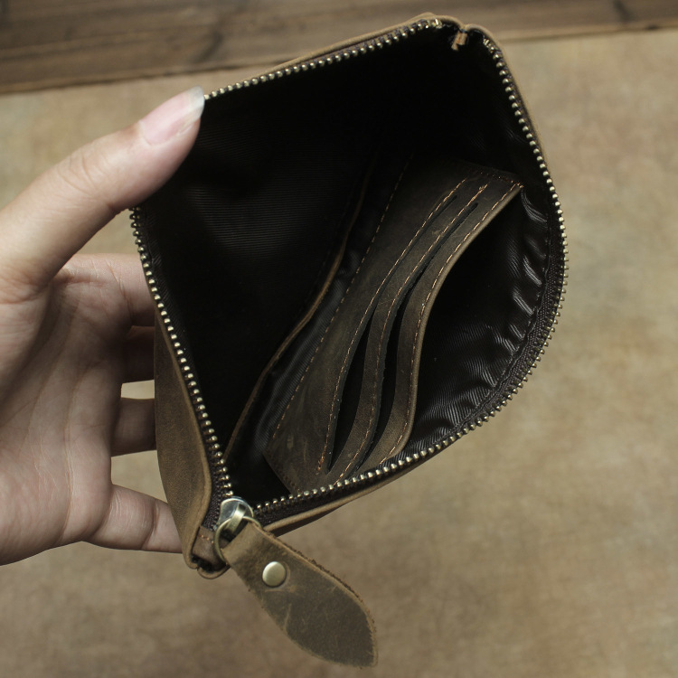 メンズ長財布 極薄フラット本革長財布