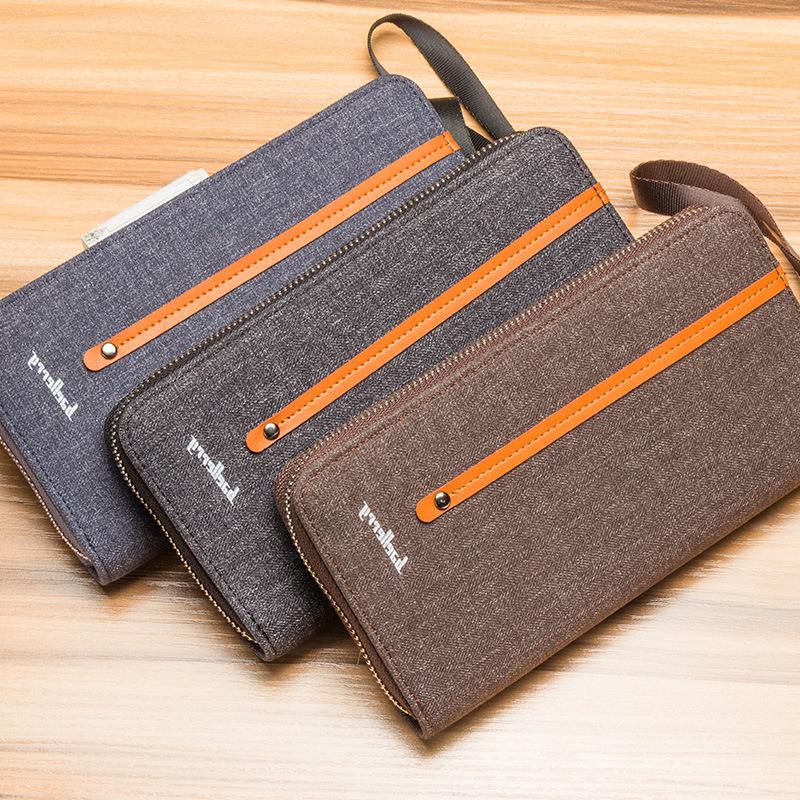 メンズ長財布 多機能カードポケット付き薄型長財布