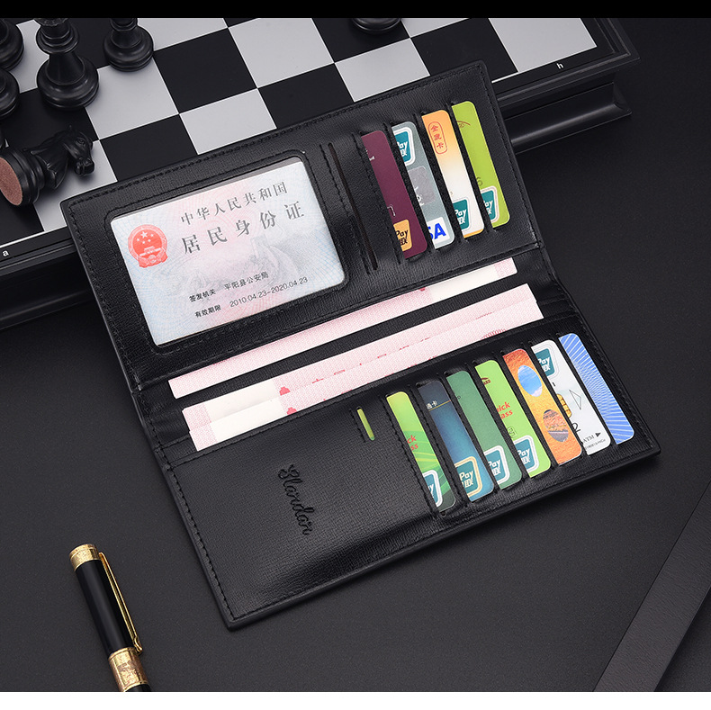 メンズ長財布 薄い 上質フォーマル薄型長財布