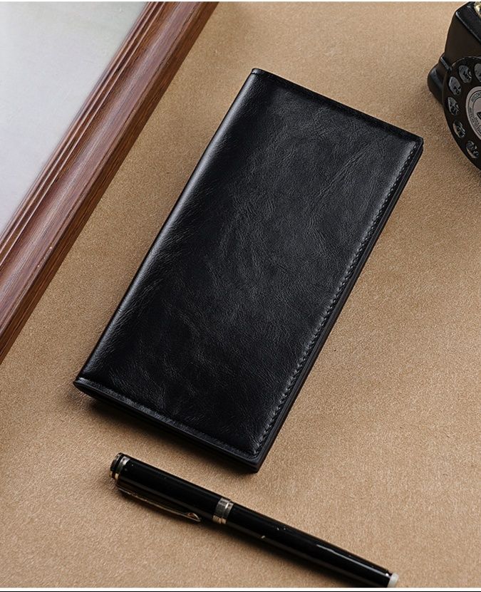 メンズ長財布 小型 スマートスリム二つ折り長財布