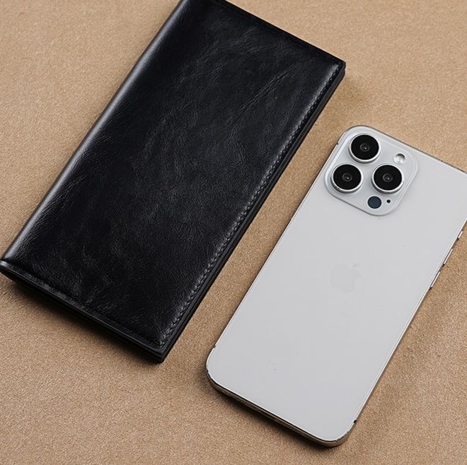 メンズ長財布 小型 スマートスリム二つ折り長財布