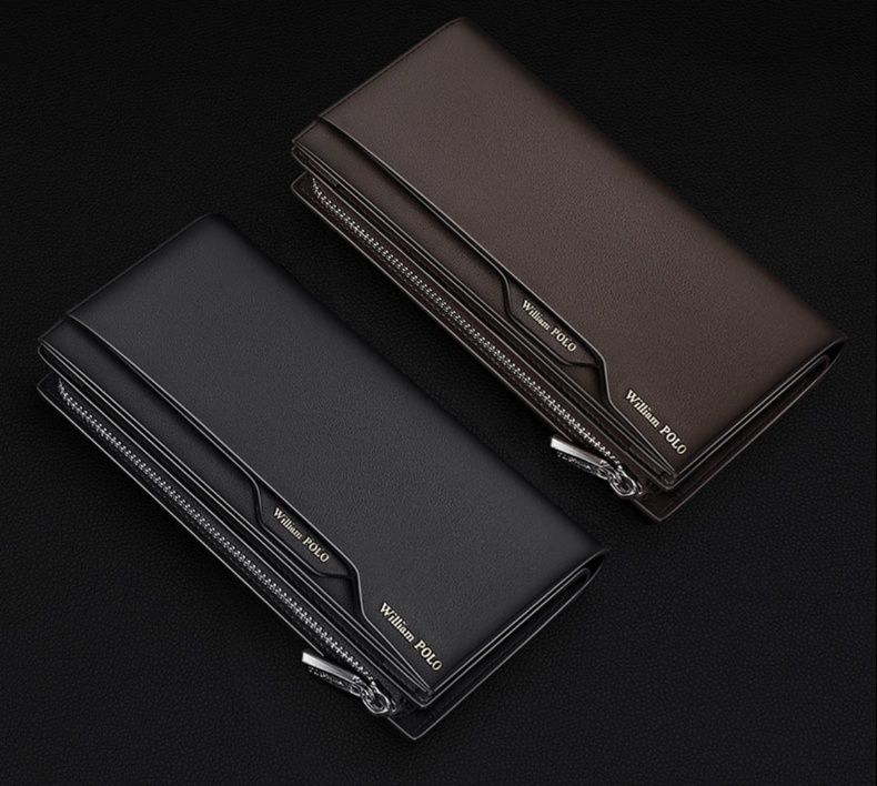 メンズ長財布 コンパクト スマートリストレザー財布