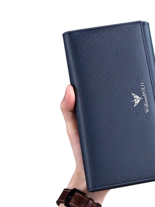 メンズ長財布 コンパクト 多機能三つ折り大容量カードケース