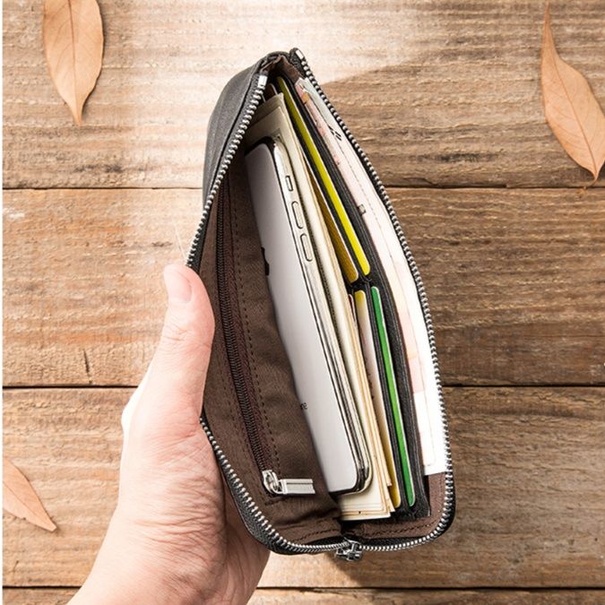 メンズ長財布 小型 シンプル薄型