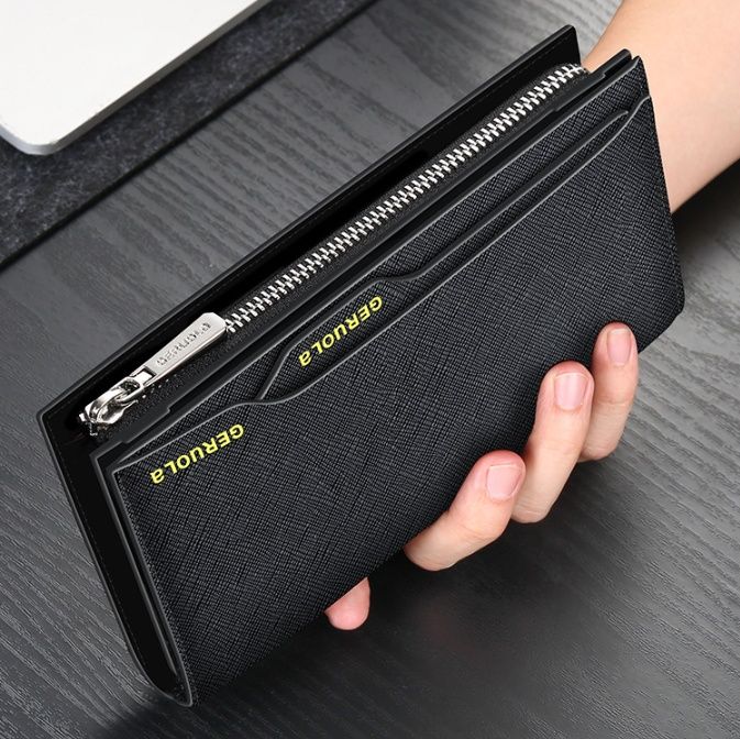 メンズ長財布 多機能型ハンドストラップ財布