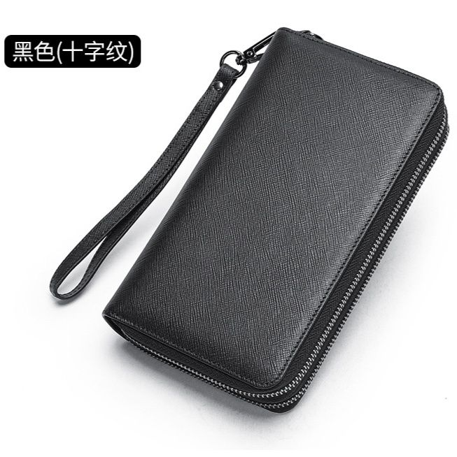メンズ長財布 スマートストラップ 牛革ラウンド財布