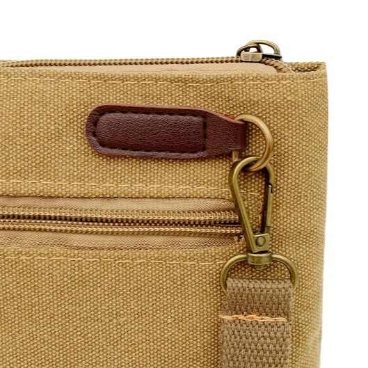 メンズ長財布 帆布クラッチ財布 薄型ハンドストラップ