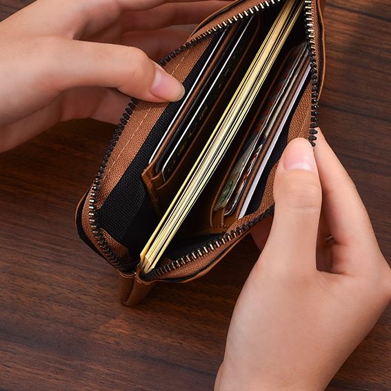 メンズ長財布 スマートスリム本革長財布