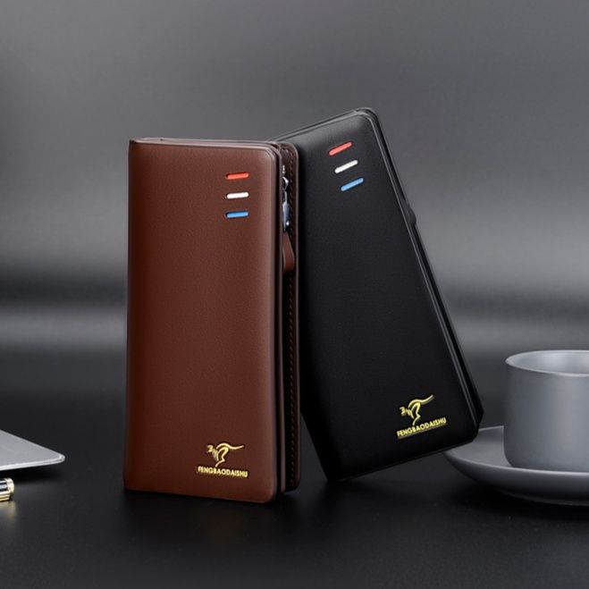 メンズ長財布 多機能スマホ収納長財布