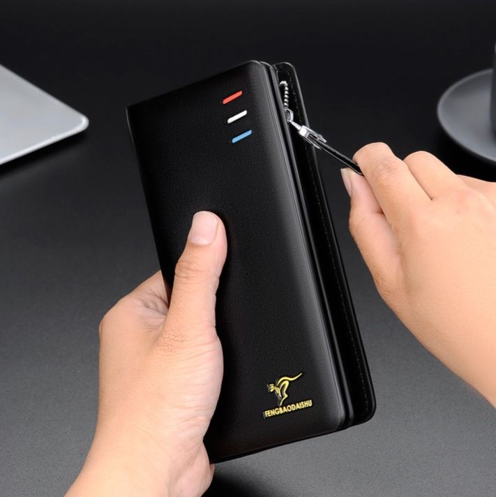 メンズ長財布 多機能スマホ収納長財布