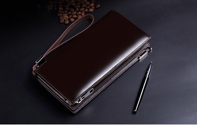 メンズ長財布 多機能大容量スマート長財布