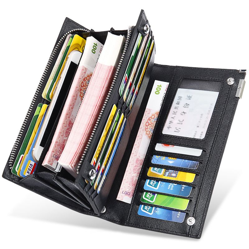 メンズ長財布 多機能大容量スマート長財布