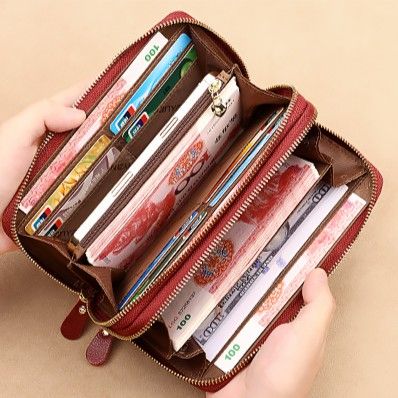 メンズ長財布 防盗機能付き本革コンパクト長財布