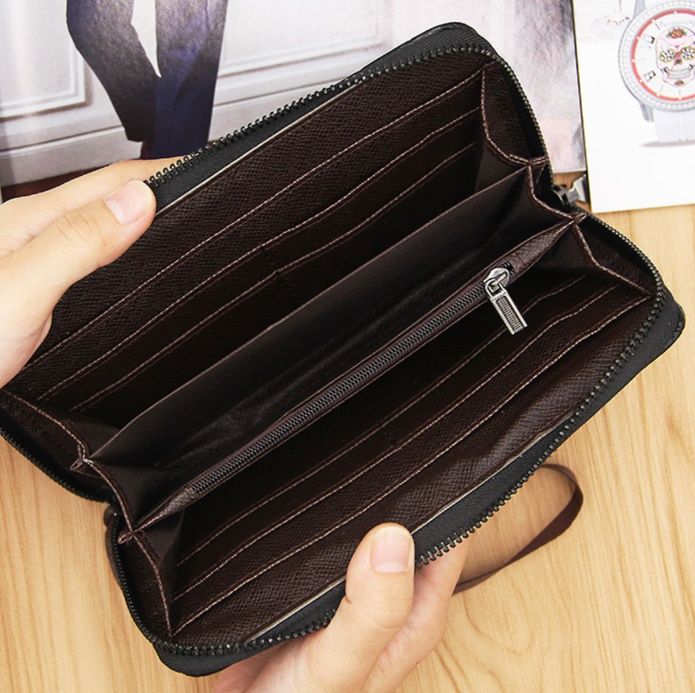メンズ長財布 スマートエンボス型押し薄型長財布