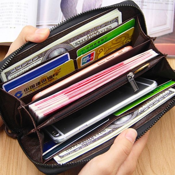 メンズ長財布 スマートエンボス型押し薄型長財布