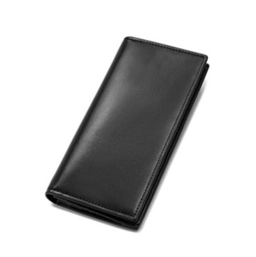 メンズ長財布 本革仕立て薄型二つ折り長財布