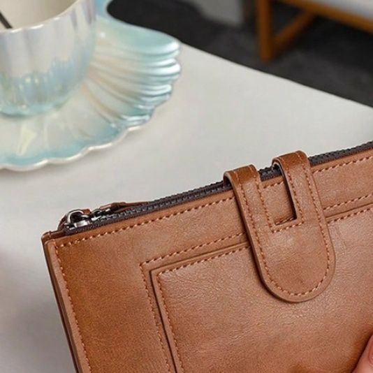 メンズ長財布 薄い 合成皮革 札入れ カード入れ