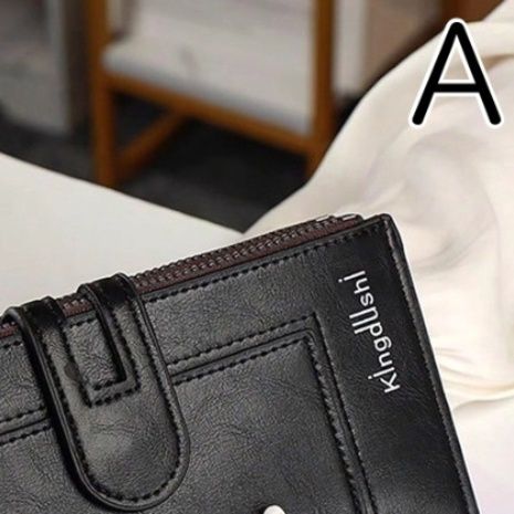 メンズ長財布 薄い 合成皮革 札入れ カード入れ