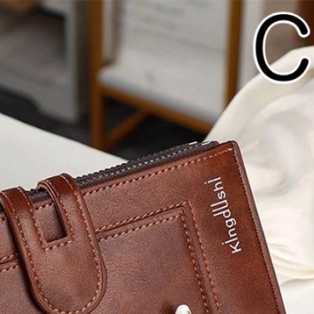 メンズ長財布 薄い 合成皮革 札入れ カード入れ