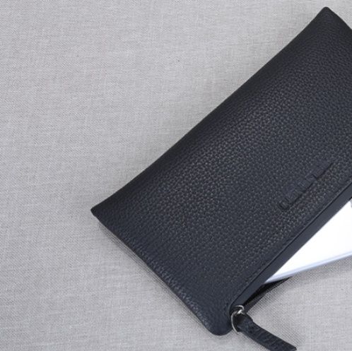 メンズ長財布 薄い 本革型押し仕様超薄型スリム長財布