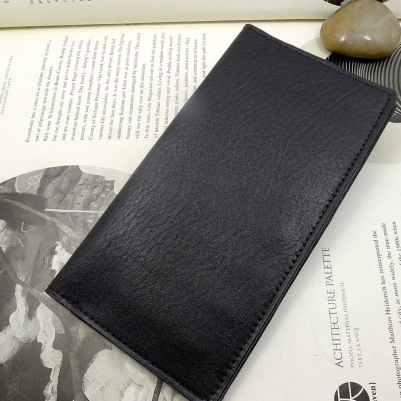 メンズ長財布 本革薄型二つ折り紳士用長財布