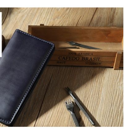 メンズコンパクト長財布 多機能カード収納薄型二つ折り長財布